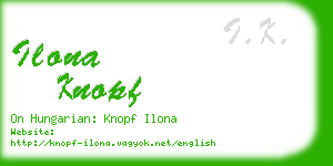 ilona knopf business card